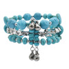 B-1071  Bohemia Vinatge turquoise green stone bracelet bangle Indian Jewelry
