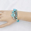 B-1071  Bohemia Vinatge turquoise green stone bracelet bangle Indian Jewelry