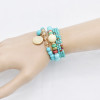 B-1073  European and American Fashion Trend  Beaded Alloy Bracelets Bohemian Ethnic Style Ladies Jewelry Party Gifts