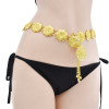 N-7413  Bohemian metal alloy flowers with bells tassel dance waist chain ethnic style woman beach sexy body chain jewelry