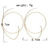 E-5913  Fashion Round Dangle Drop Korean Earrings For Women Geometric Round Gold Earring Wedding Jewelry