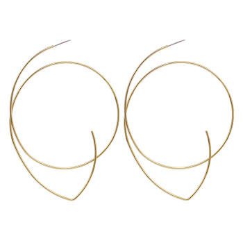 E-5913  Fashion Round Dangle Drop Korean Earrings For Women Geometric Round Gold Earring Wedding Jewelry