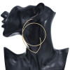 E-5913  Fashion Round Dangle Drop Korean Earrings For Women Geometric Round Gold Earring Wedding Jewelry