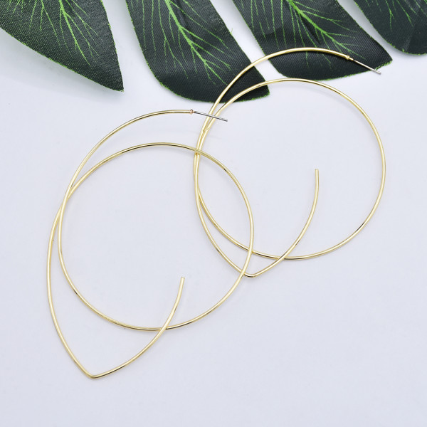 E-5913  Fashion Round Dangle Drop Korean Earrings For Women Geometric Round Gold Earring Wedding Jewelry