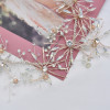 F-0794  Bride gold crystal pearl diamond headband hair accessories jewelry set women wedding hair accessories