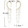 E-5914  Hanging ear white pearl/color transparent beads tassel ear hook ear clip party gift women jewelry
