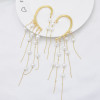 E-5914  Hanging ear white pearl/color transparent beads tassel ear hook ear clip party gift women jewelry
