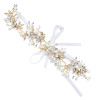 F-0796  Fashion Bride gold crystal pearl flower headband Jewelry women wedding hair accessories
