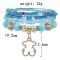 B-1077  5Pcs/set Bohemian White Blue Acrylic Beads Statement Bracelets with Bear Pendant Women Party Jewelry Summer Gift
