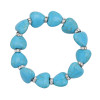 B-1079  5Styles Bohemian Heart Tortoise Bone Shape Turquoises Beaded Statement Bracelets for Women Party Jewelry Gift