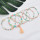 B-1081  6 pieces/set of boho jewelry acrylic color beaded elastic bracelet party jewelry gift women jewelry