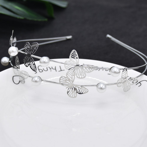 F-0797  Fashion Butterfly Hair Accessories Women Gold Plated Butterfly Headband Hairband Fashion Metal Hair Jewelry