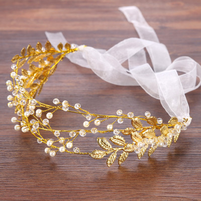F-0798  Fashion Women Gold Plated leaves Headband Hairband Hair Accessories Jewelry