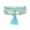 B-1083 4pcs/set colorful beads crystal tassel bracelet women trendy gift jewelry