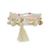B-1083 4pcs/set colorful beads crystal tassel bracelet women trendy gift jewelry