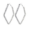E-5915 Fashion Big Hoop Earrings Shiny Zircon Delicate Earrings Girl Party Accessories