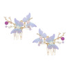 F-0800  New Women Hanfu Pearl Long Tassel Flower Hair Sticks Hairpins Hair Combs Set Chinese Style Hair Accessories