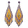 E-5916 Bohemia Vintage purple beaded tassel earrings Indian Jewelry