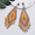 E-5916 Bohemia Vintage purple beaded tassel earrings Indian Jewelry