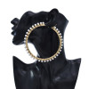 E-5918 Fashion Simple Metal Pearl Hoop Earrings Fashion Big Circle Hoop Statement Earrings for Women Party Jewelry Gift