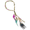 F-0801 Ethnic Peacock Feather Flower Headbands Headdress for Women Bohemian Gypsy Tribal Feather Hair Accessories