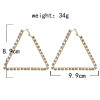 E-5921 Fashion Simple Metal Diamond Earrings Fashion Big Triangle Earrings Women Party Jewelry Gifts