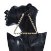 E-5921  Fashion Simple Metal Diamond Earrings Fashion Big Triangle Earrings Women Party Jewelry Gifts