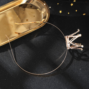 F-0805  Children's Crown Boutique Hair Accessories Korean Princess Rhinestone Crown Little Girls Birthday Hair Band Accessories