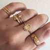 R-1529   2 style bohemian retro eyes/sun diamond joint nail ring finger ring punk ring