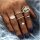 R-1529   2 style bohemian retro eyes/sun diamond joint nail ring finger ring punk ring