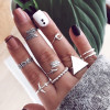 R-1530  Bohemian retro leaves tortoise Fish tail nail ring finger ring punk ring Jewelry gift
