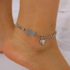 B-1085  Women Anklets Simple Heart Barefoot Crochet Sandals Foot Jewelry Bracelet Anklets Jewelry