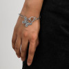 B-1086 Vintage Silver Thick Chain Butterfly Pendant Bracelet Party Gift Women Jewelry