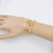 B-1087  4Pcs/Set Bohemian Gold Chain Leaf White Acrylic Beads Stone Bracelets for Women Party Jewelry Gift