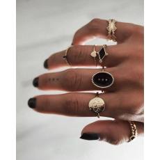 R-1531   2 Bohemian Vintage Gold/Silver Joint Ring Ring Short Ring Party Gift Jewelry