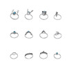 R-1533  12pcs/set Bohemian Vintage Gold Silver Antlers/ fox/ seahorse/ starfish/leaves shape Joint Ring set Short Ring Party Gift Jewelry