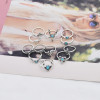 R-1533 12pcs/set Bohemian Vintage Gold Silver Antlers/ fox/ seahorse/ starfish/leaves shape Joint Ring set Short Ring Party Gift Jewelry