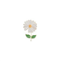 P-0449  New Cute Enamel Pins Daisy Blossom Brooches For Women Flower Button Badges Denim Jeans Dress Accessories