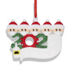 Personalized Name by Yourself Christmas Ornament Kit with Mask 2020 Quarantine Survivor Family Customized Christmas Decorating Kit Creative Decoration Gift for Family