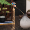 F-0807 Hanfu headdress hairpin earrings tassels full set of ancient style hair crown set step by step ancient costume hair comb jewelry Sets