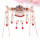 F-0808  Hair comb insert comb Hanfu antique fringed headdress Red retro hair crown earrings sets Bride costume headdress Jewelry set