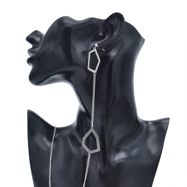 E-5937  Fashion geometric earrings pendant earrings ladies bib chain earrings  jewelry