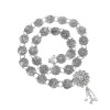 N-7426  Boho Vintage Silver Tassel Bells Body Chain for Women Indian Ethnic Dance Waist Chain