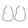 E-5938  Big Simple Heart Metal Diamond Drop Dangle Earring for Woman Party Earring