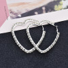 E-5938  Big Simple Heart Metal Diamond Drop Dangle Earring for Woman Party Earring