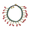 B-1088 Bohemian gold beads colored stone beaded with tassels retro braided bracelet party gift women jewelry