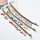 B-1088 Bohemian gold beads colored stone beaded with tassels retro braided bracelet party gift women jewelry