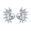E-5939 Fashion colorful Diamond series Personalized drop-shaped glass radial rhinestone earrings female Jewelry Gift