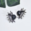 E-5939 Fashion colorful Diamond series Personalized drop-shaped glass radial rhinestone earrings female Jewelry Gift
