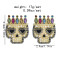 E-5940  new style stud earrings fashion gold plated crystal pearl colorful enamel skull handmade earrings jewelry